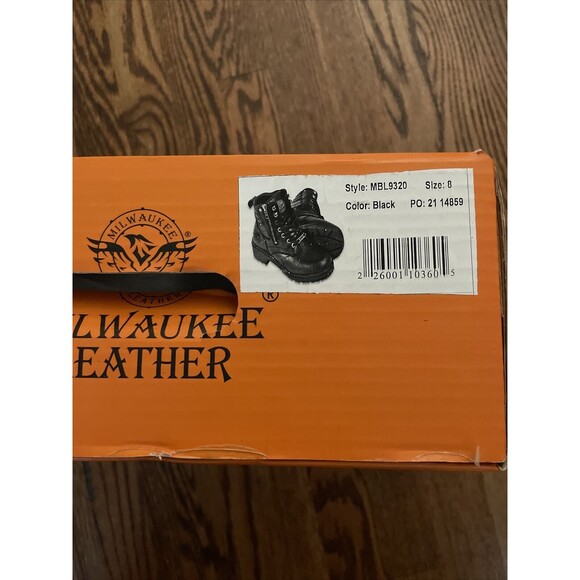 Milwaukee Leather Women’s Side Zipper Plain Toe Boot - MBL9320 Size 8 - Picture 9 of 10